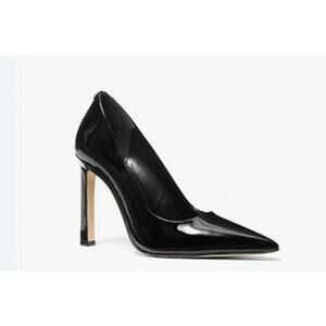 Michael Kors Amara Black Patent Leather Pumps Heels Women’s Size 10M Pointed Toe